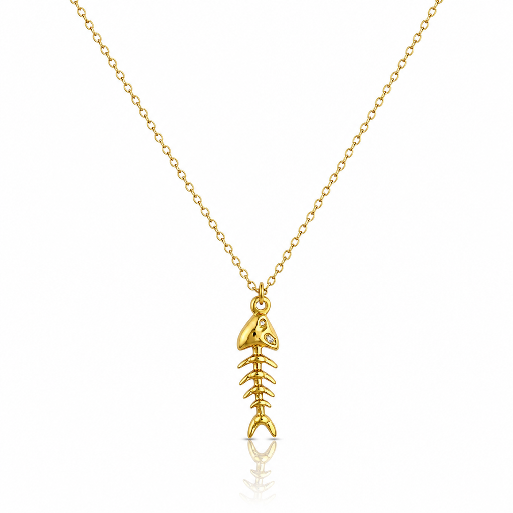 Fishbone Pendant Necklace