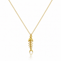 Fishbone Pendant Necklace