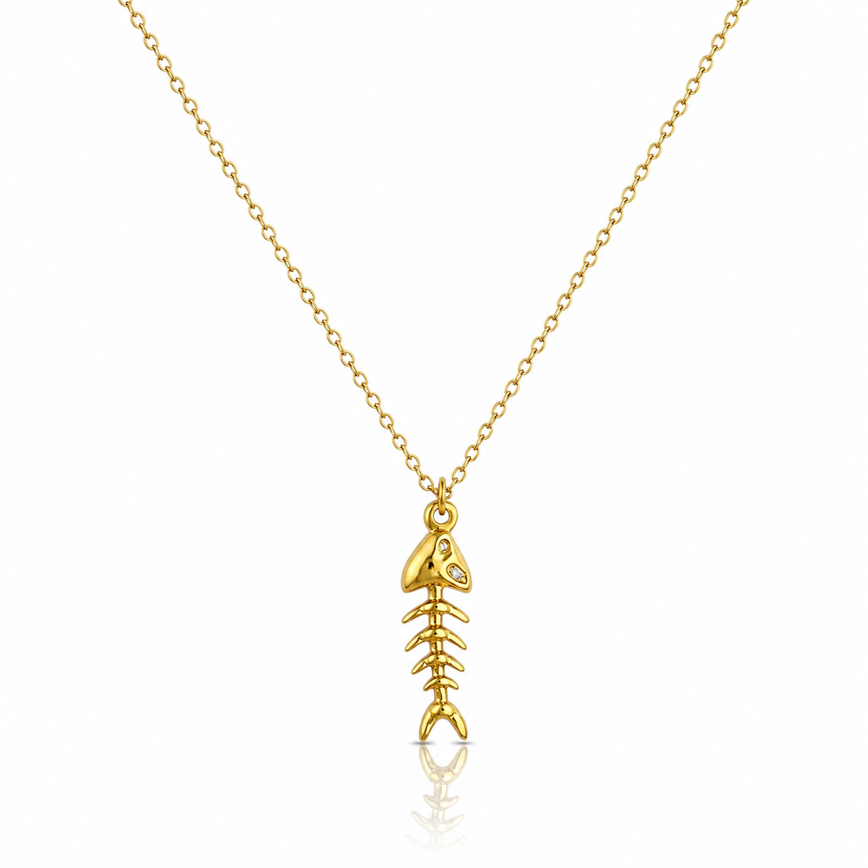 Fishbone Pendant Necklace