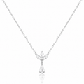 Crystal Petal Drop Necklace