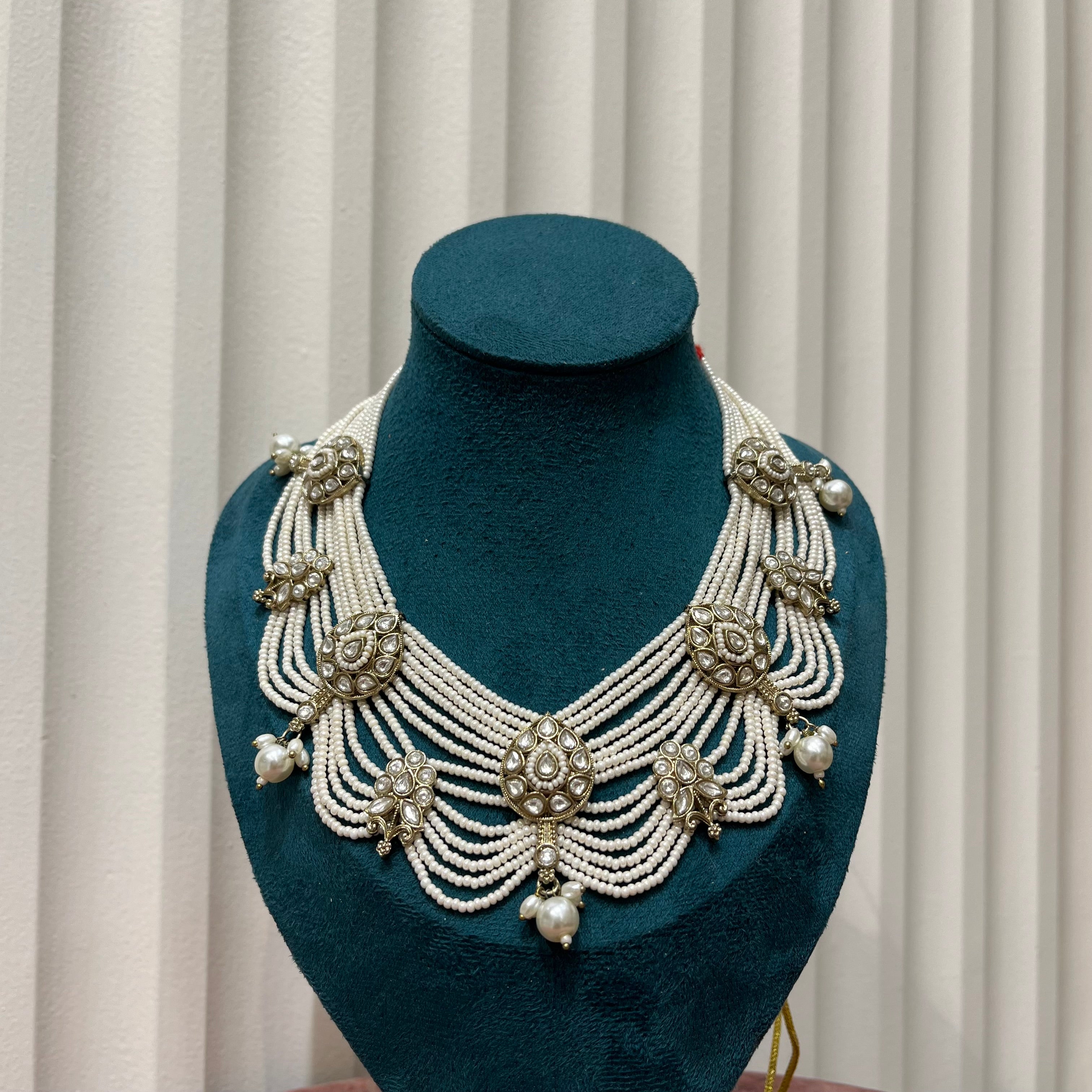 Ivory Pearl Cascade Statement Set