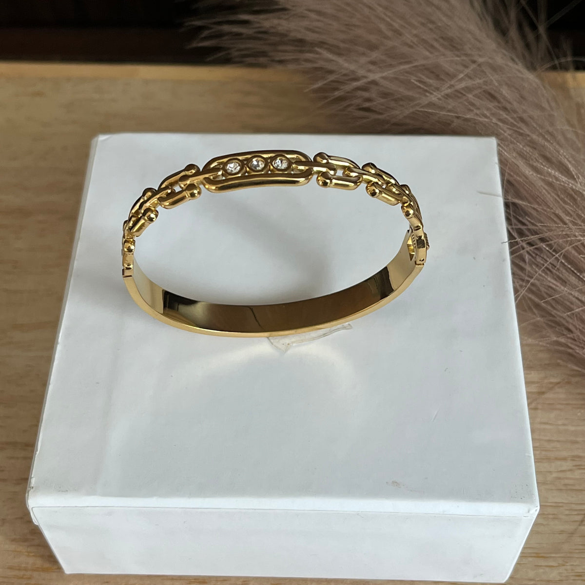 Crystal Link Cuff Bracelet|Standard Size