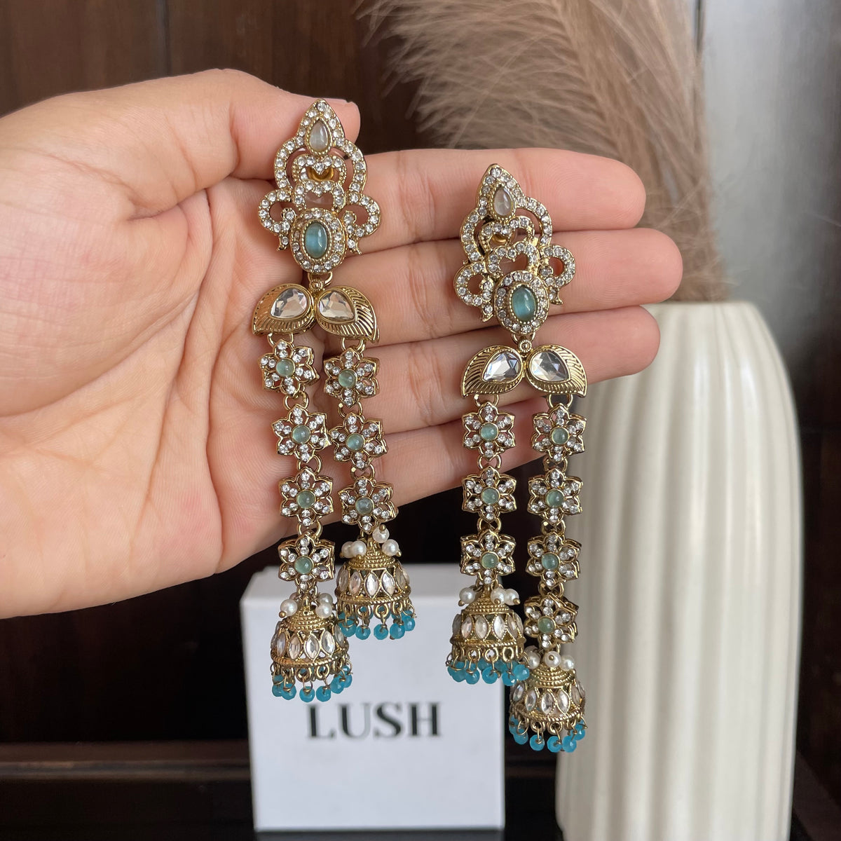 Floral Jhumka Earrings