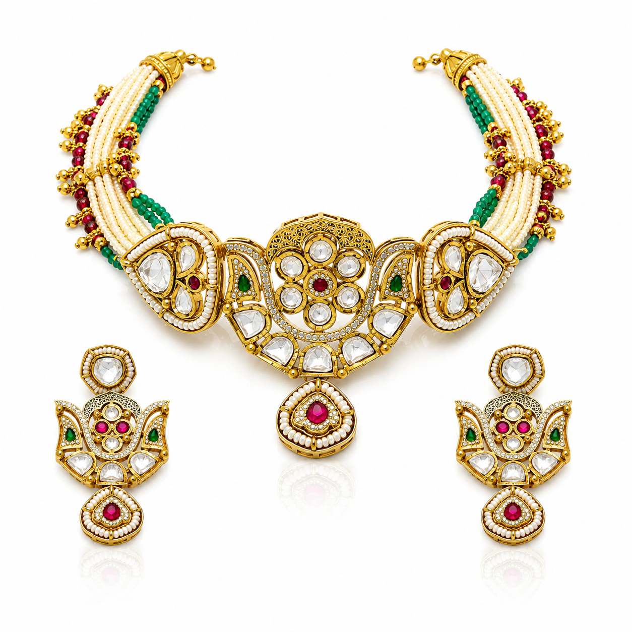 Royal kundan pearl choker