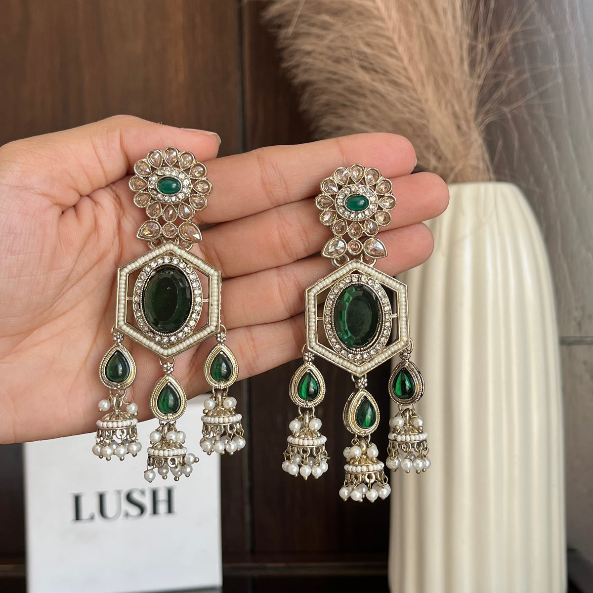 Zareen Pearl Jhumka Earrings
