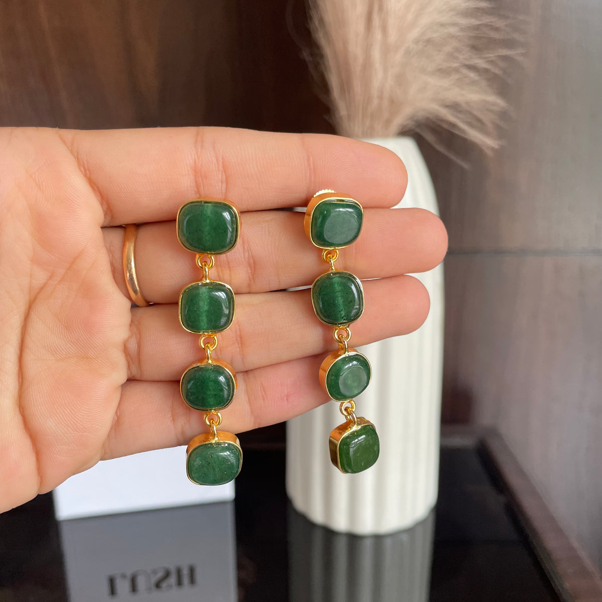 Emerald Cascade Earrings