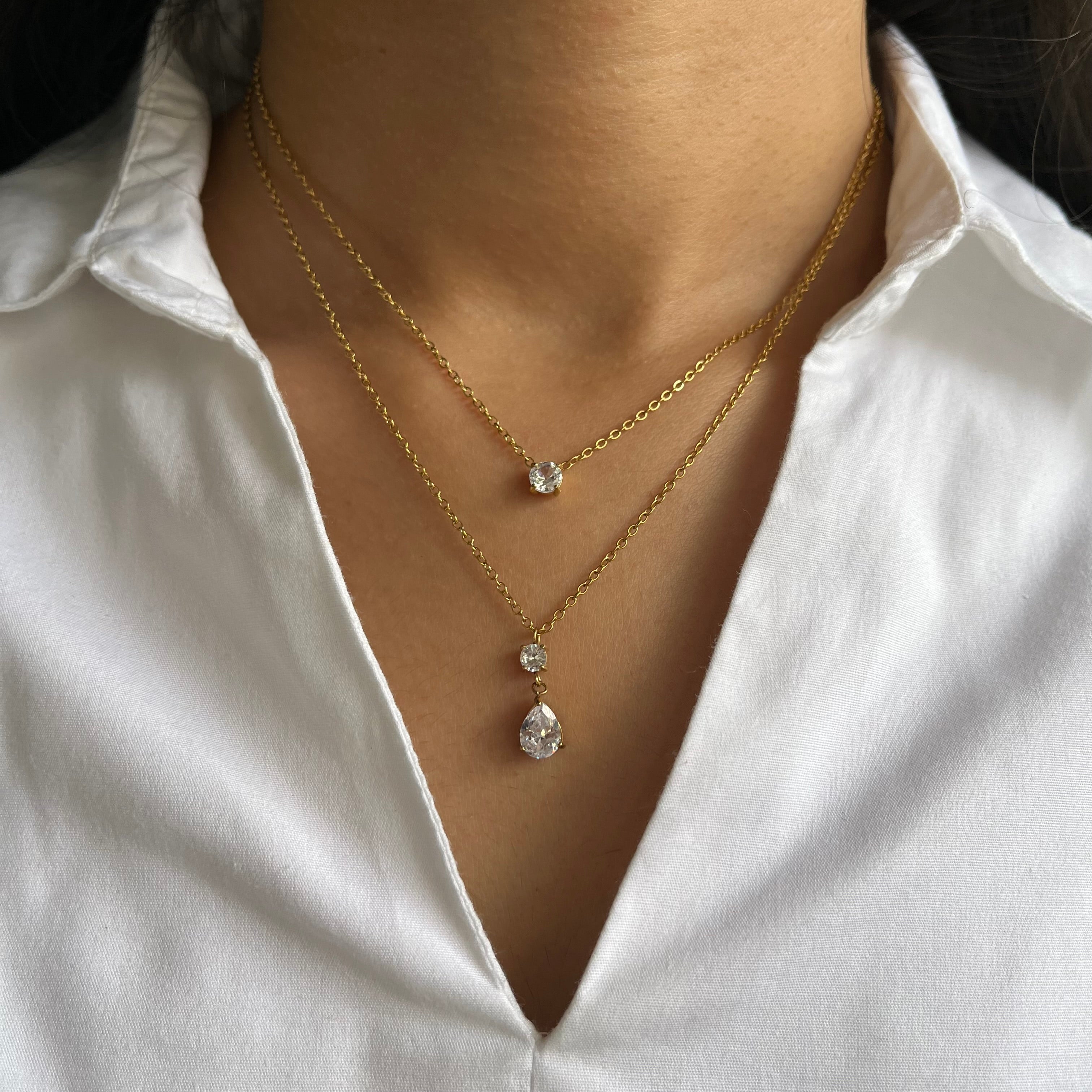 Celeste Layered Drop Necklace
