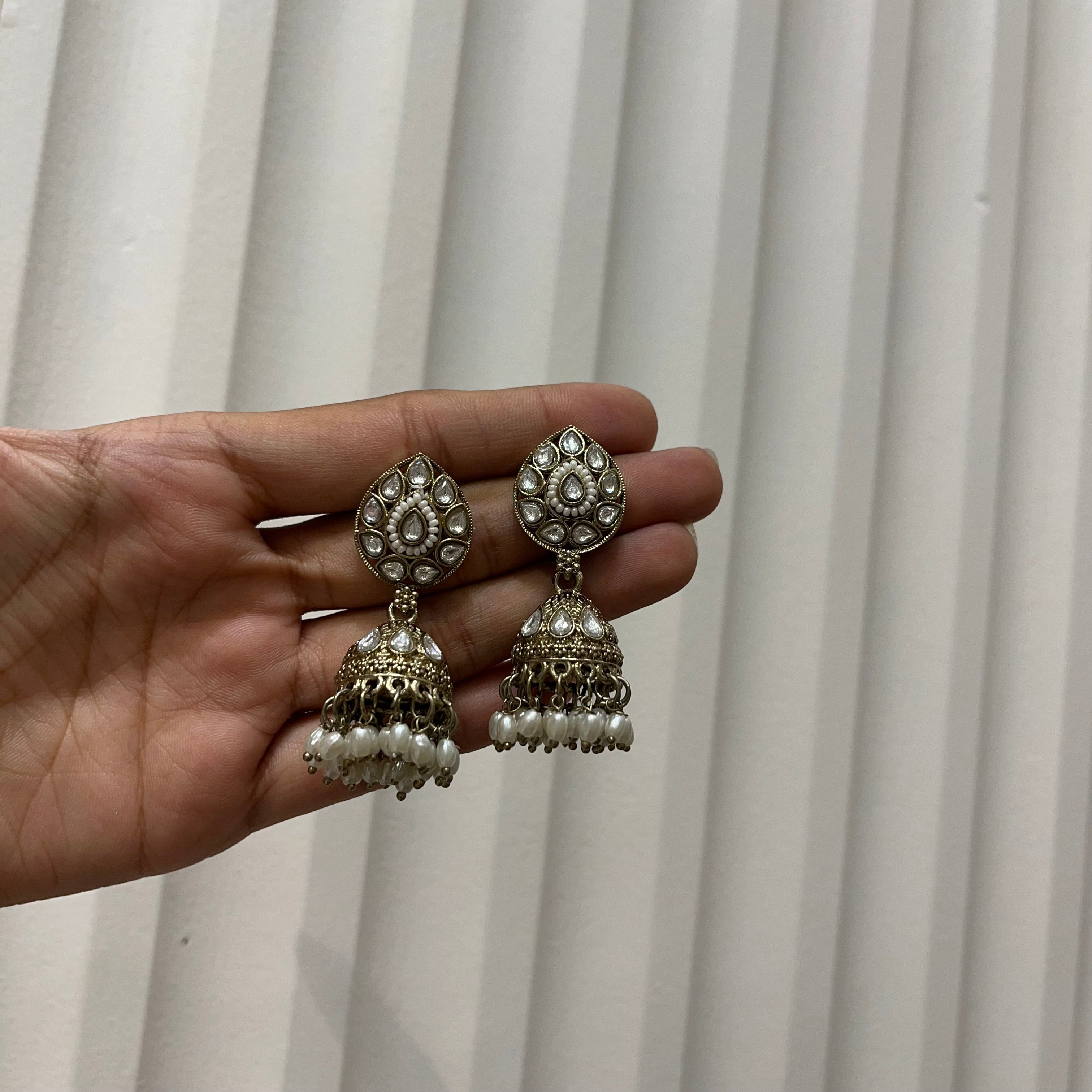 Ivory Pearl Cascade Statement Set