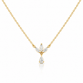 Crystal Petal Drop Necklace