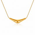 Sculpted V Bar Necklace