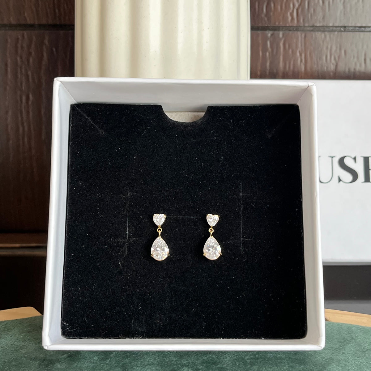Heart & Pear Cut Crystal Jewelry Set