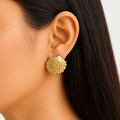 Golden Seashell Stud Earrings