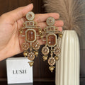 Regal Architectural Crystal Chandelier Earrings