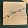 Delicate Solitaire & Black Bead Mangalsutra Bracelet