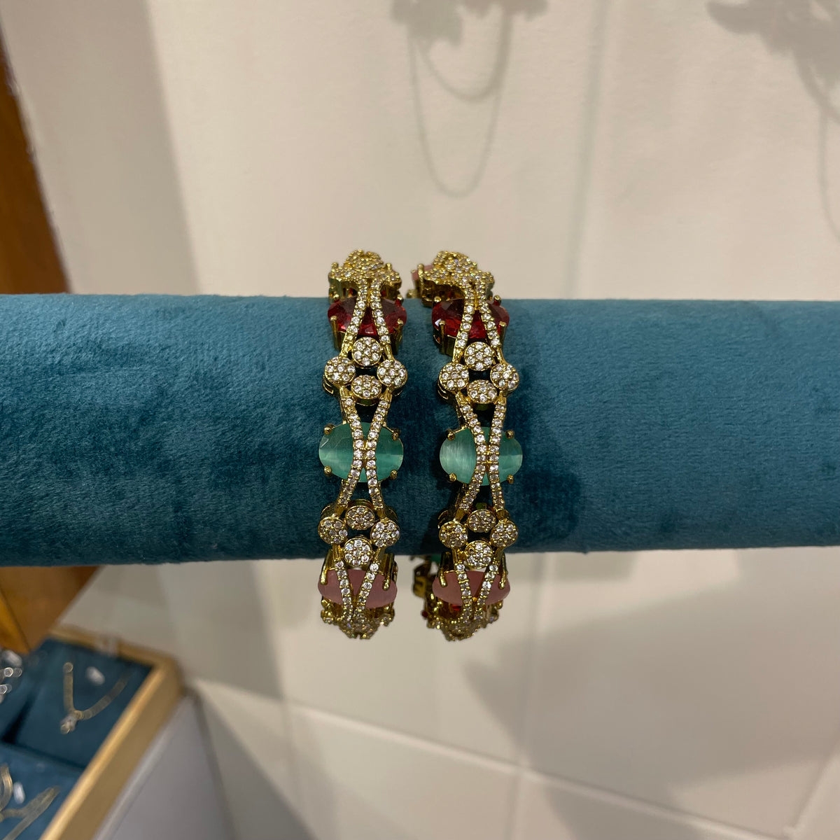 Multi coloured ad bangles