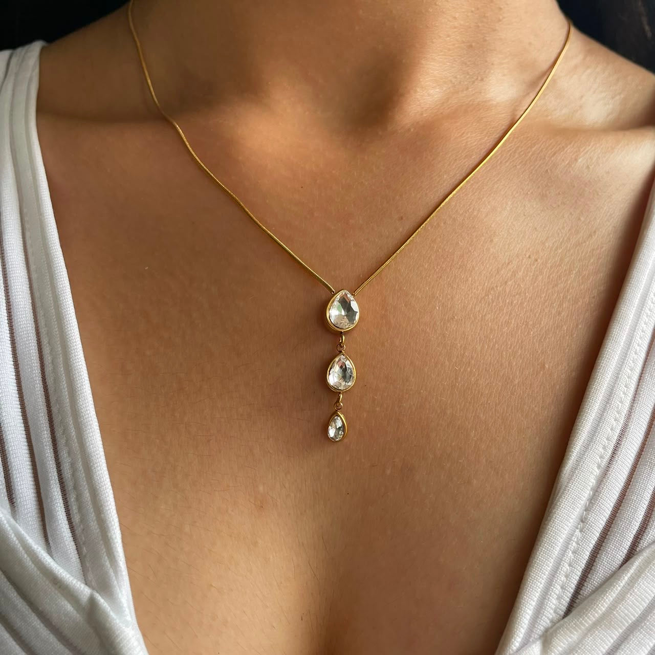 The Cascade Teardrop Pendant