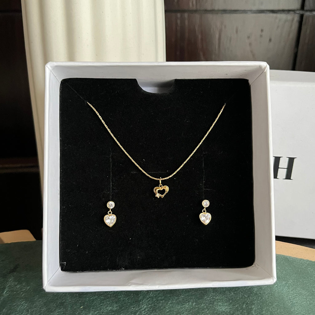Golden Sweetheart Crystal Set