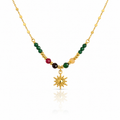 Celestial Sunstone Beaded Necklace