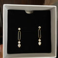 Crystal Link Drop Earrings