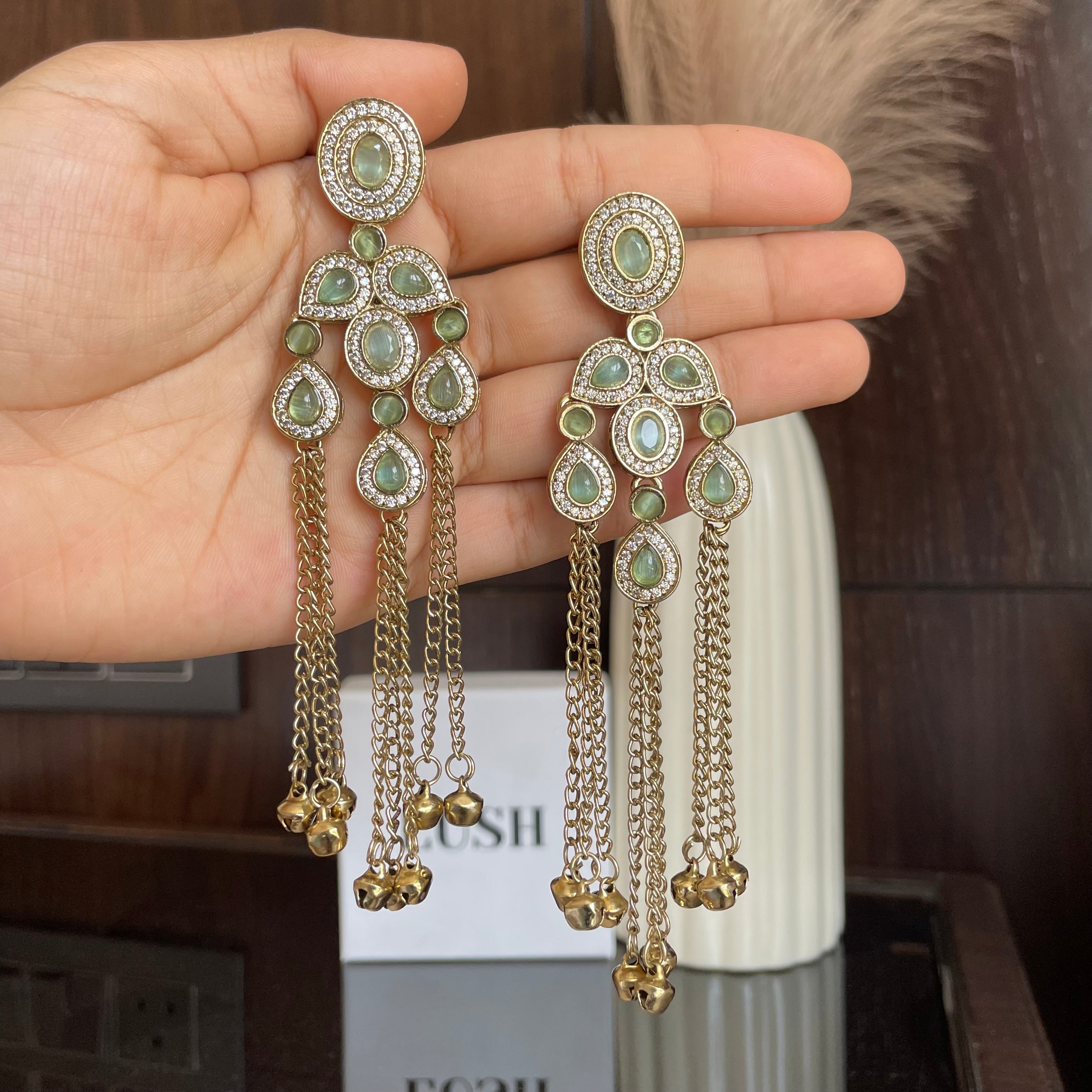 Zara Chain Dangler Earrings