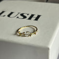 Floral Crystal Statement Ring