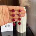 Ruby Cascade Earrings