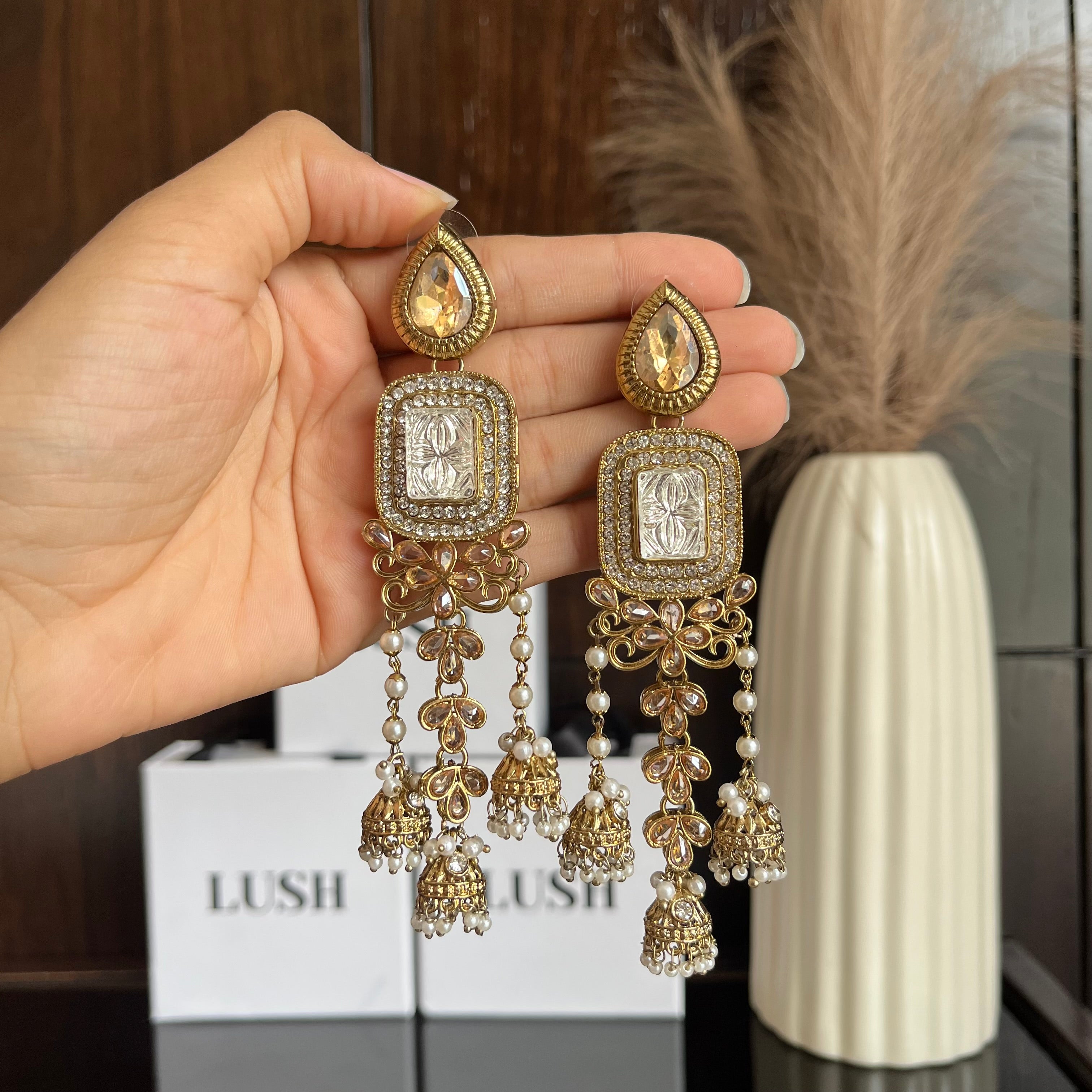 Multi-Tiered Jhumka Chandeliers