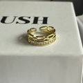 Crystal Duo Band Ring