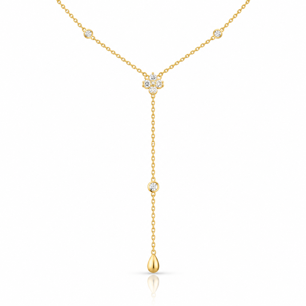 Floral Lariat Necklace