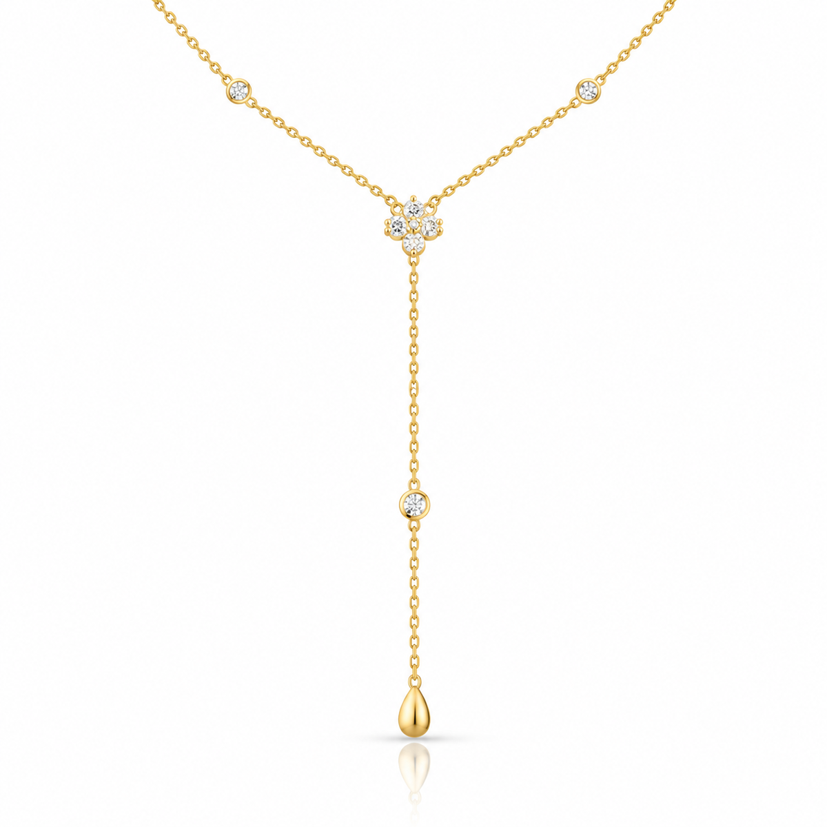 Floral Lariat Necklace