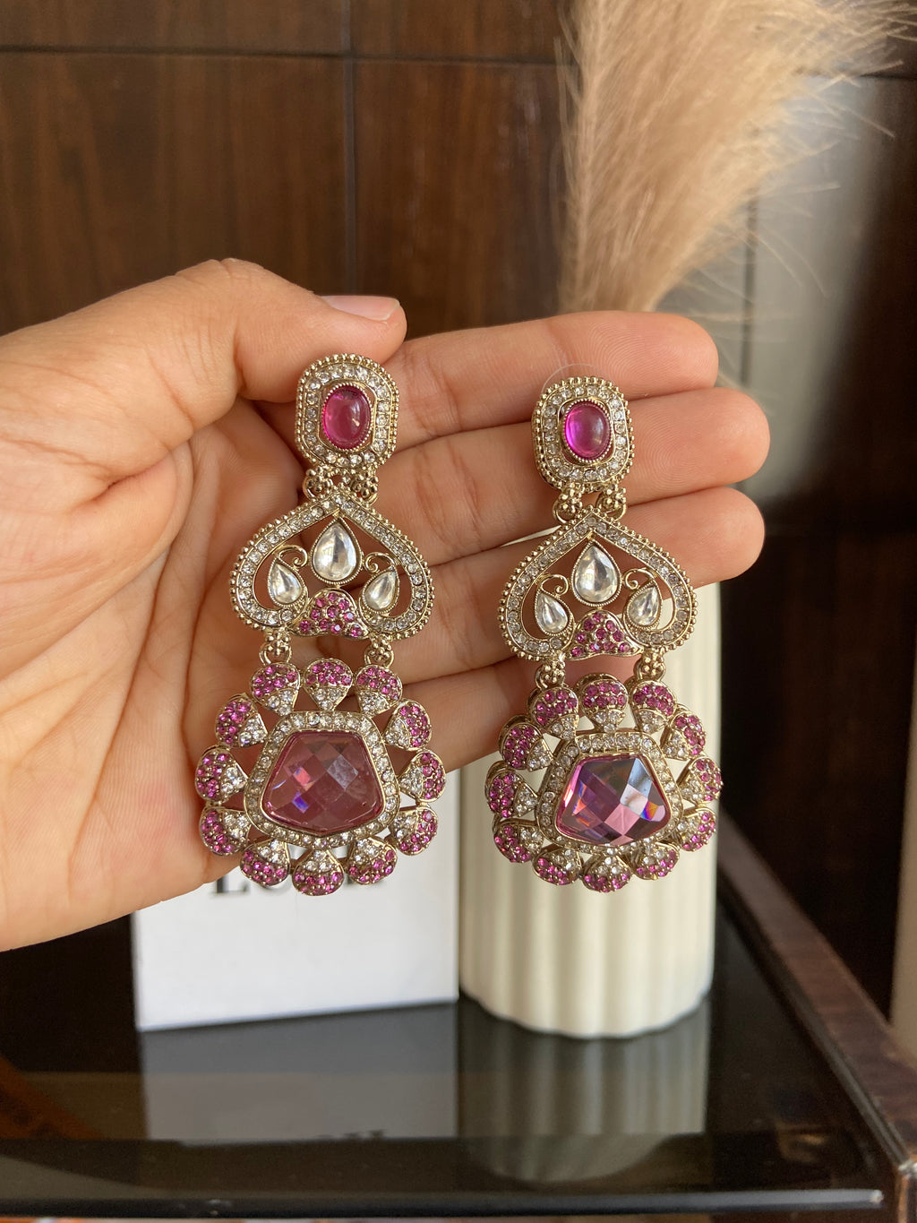 Kundan Drop Earrings