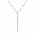 Minimalist Teardrop Crystal Y-Necklace