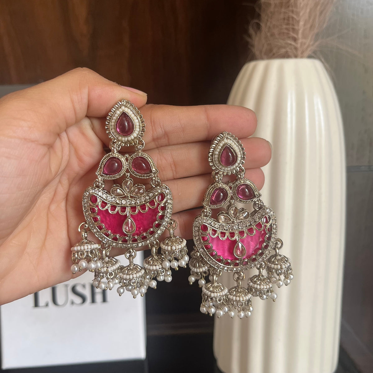 Kundan Chandbali Earrings