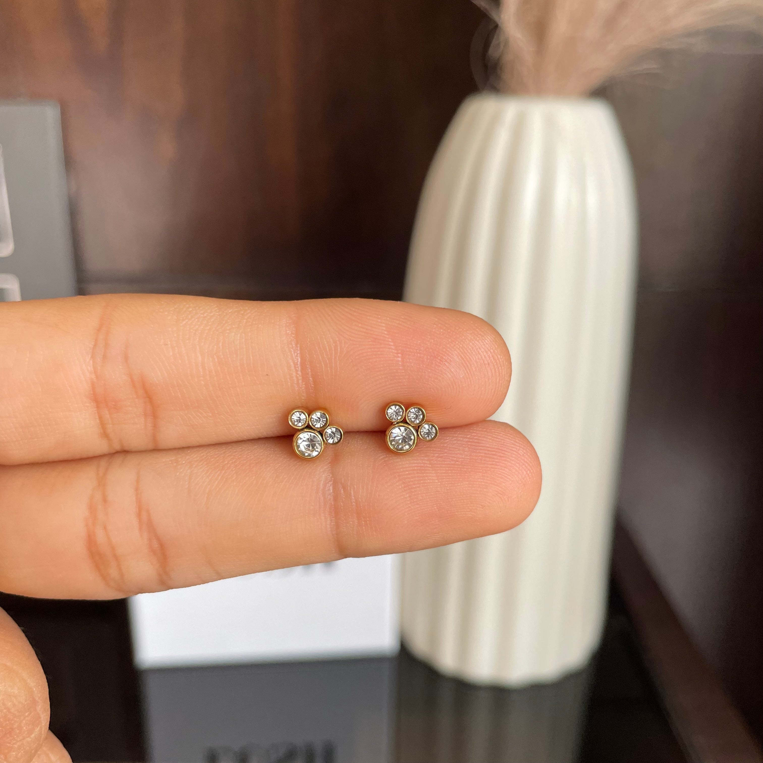 Crystal Cluster Studs (ball backs)