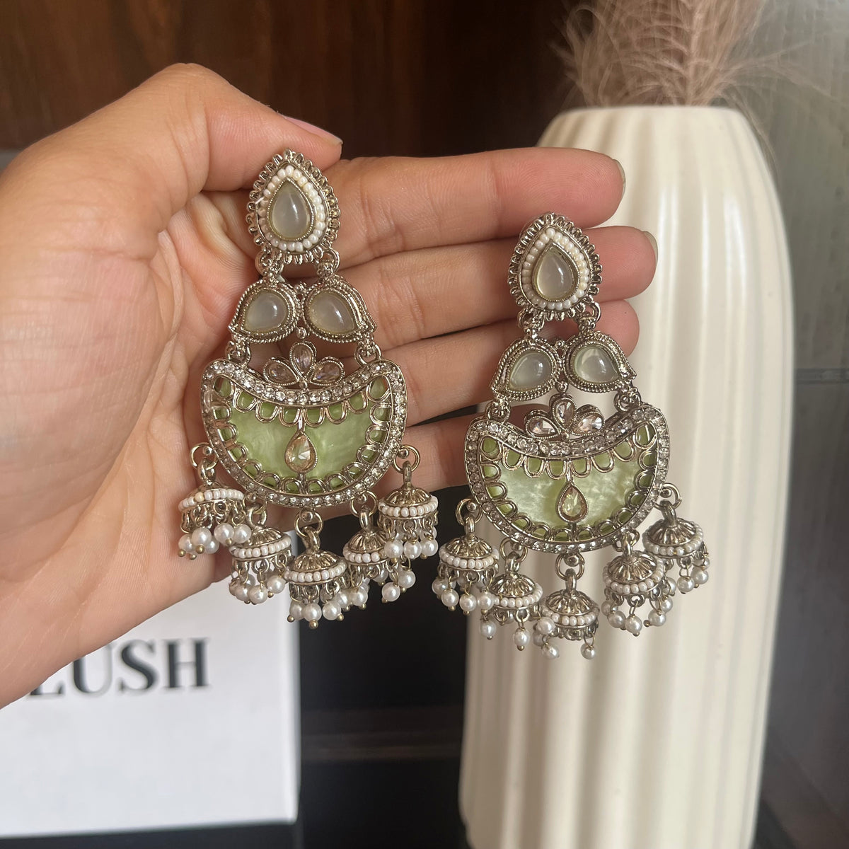 Kundan Chandbali Earrings