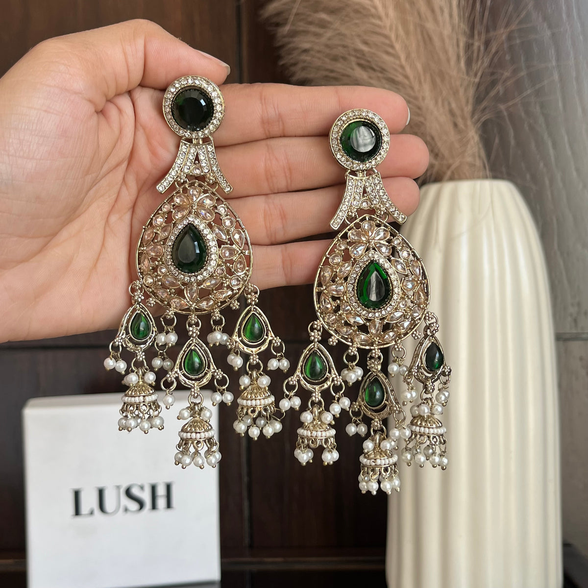 Kundan Chandelier Earrings