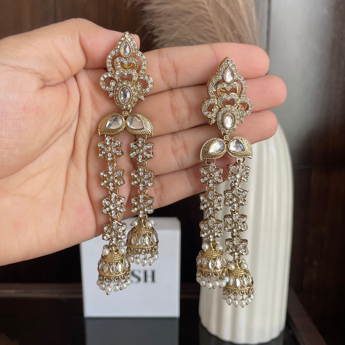 Floral Jhumka Earrings