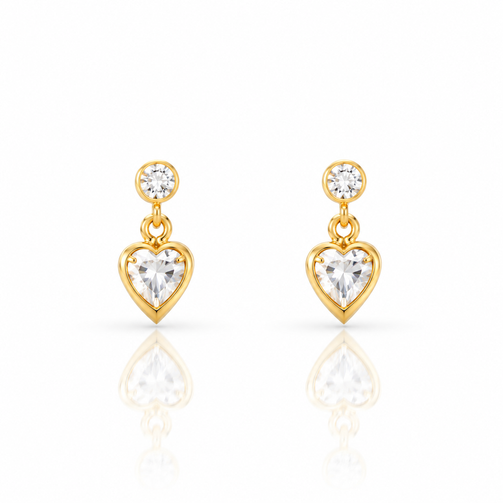 Heart Drop Earrings