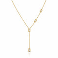 Geometric Crystal Drop Necklace