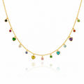 Rainbow Heart Charm Necklace