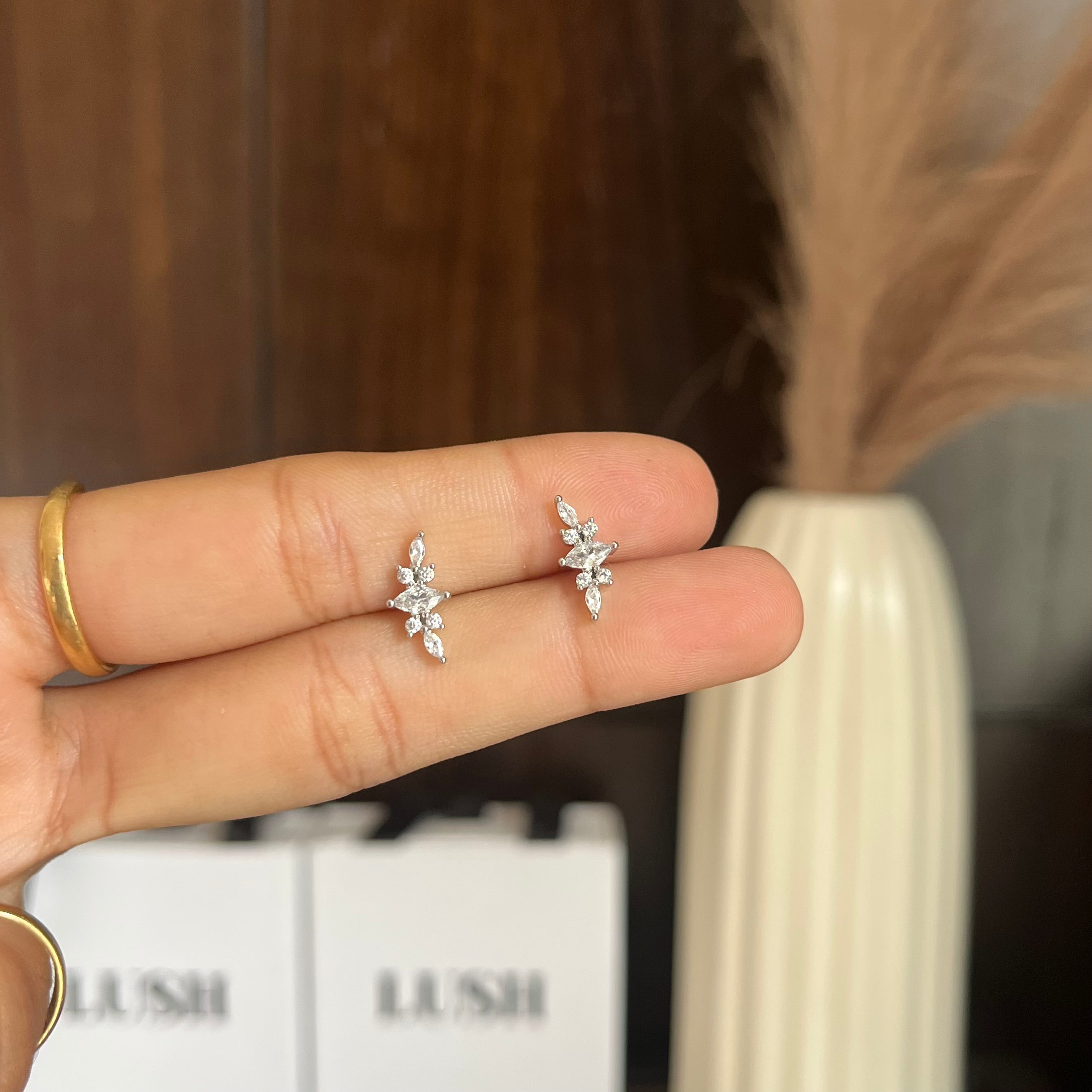 Aurora Bloom Silver Studs (ball back)