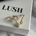 Dual Teardrop Statement Ring