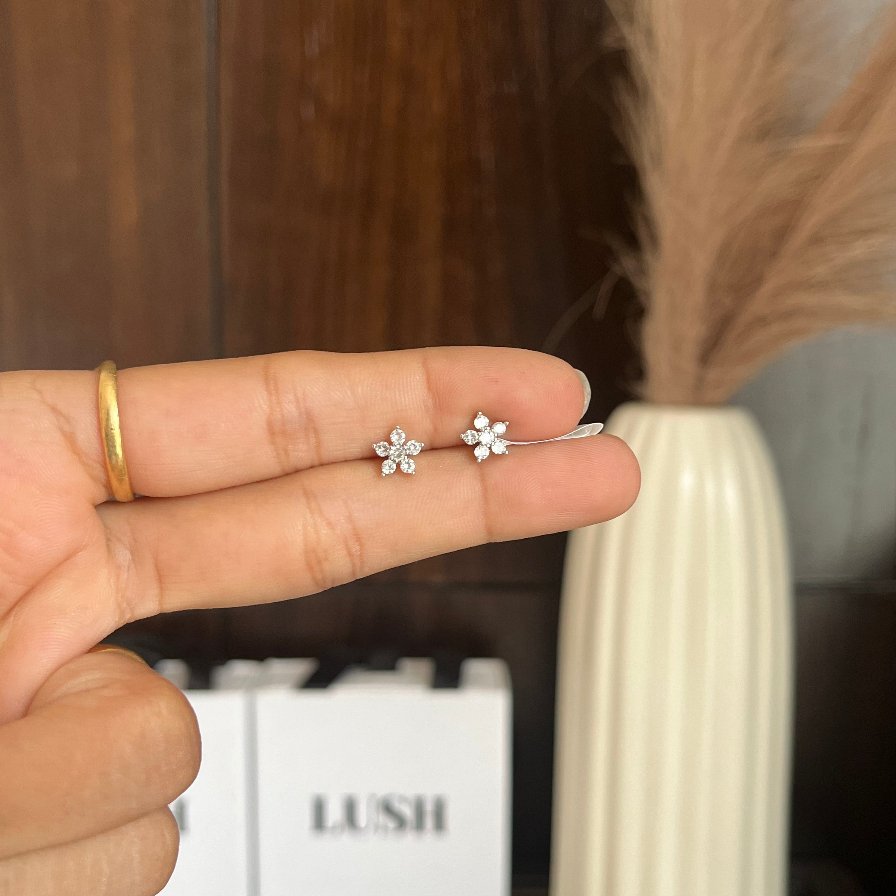 Blossom Spark Silver Studs (ball back)