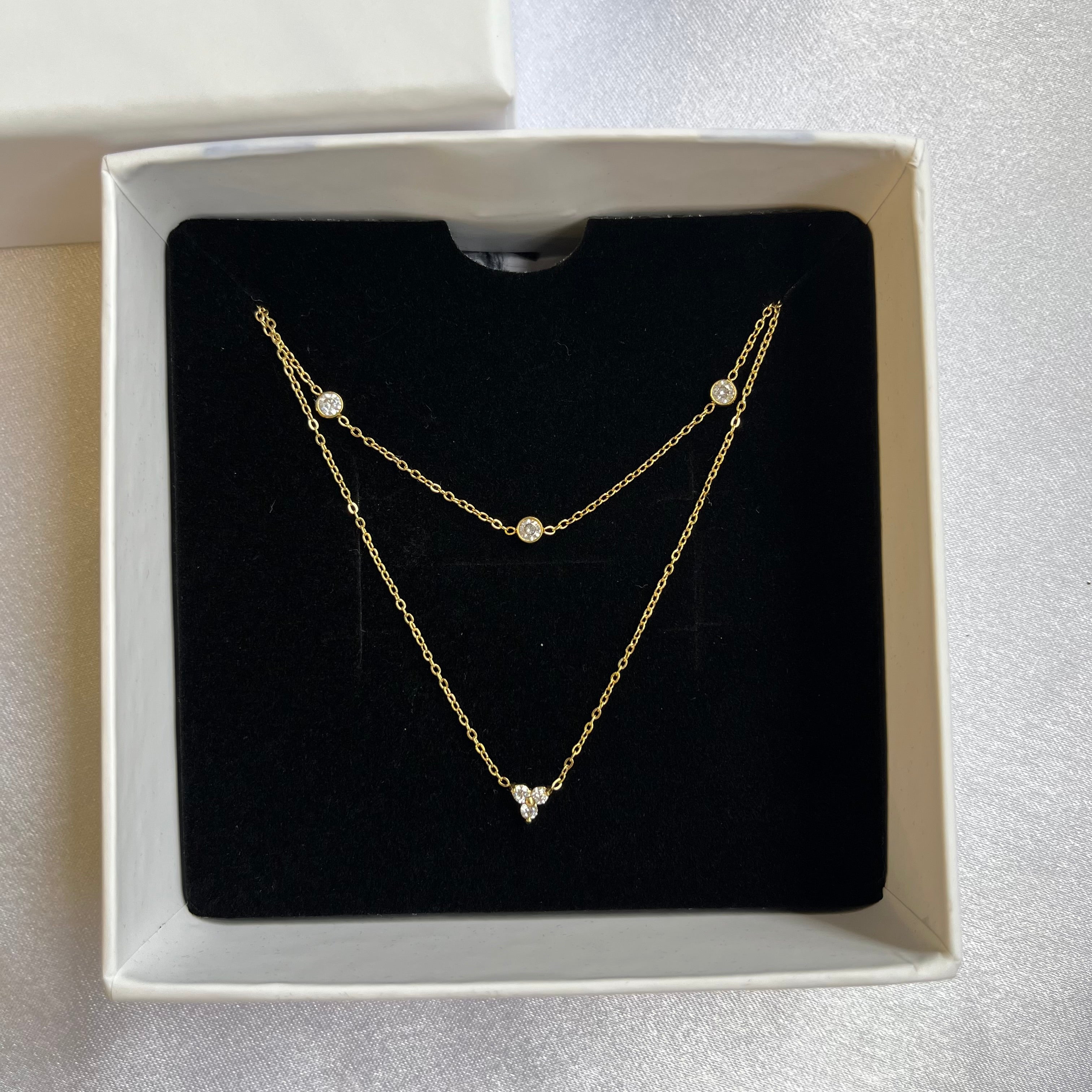 Celestial Layered Crystal Necklace