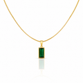Emerald Baguette Necklace