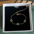 Emerald Halo Bracelet