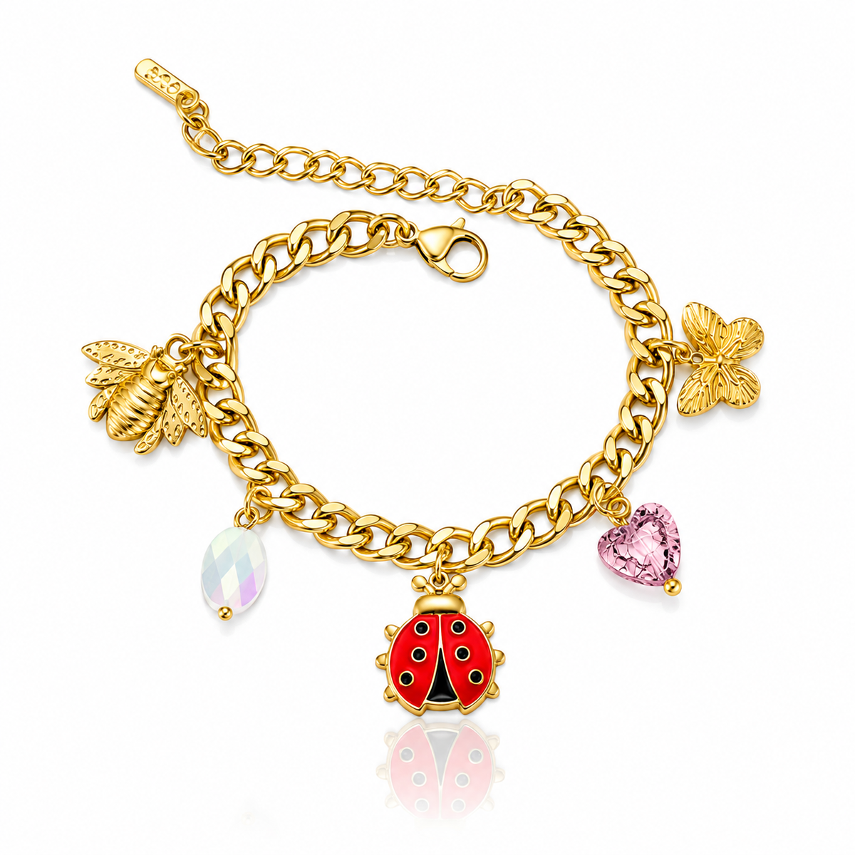 Butterfly & Ladybug Charm Bracelet