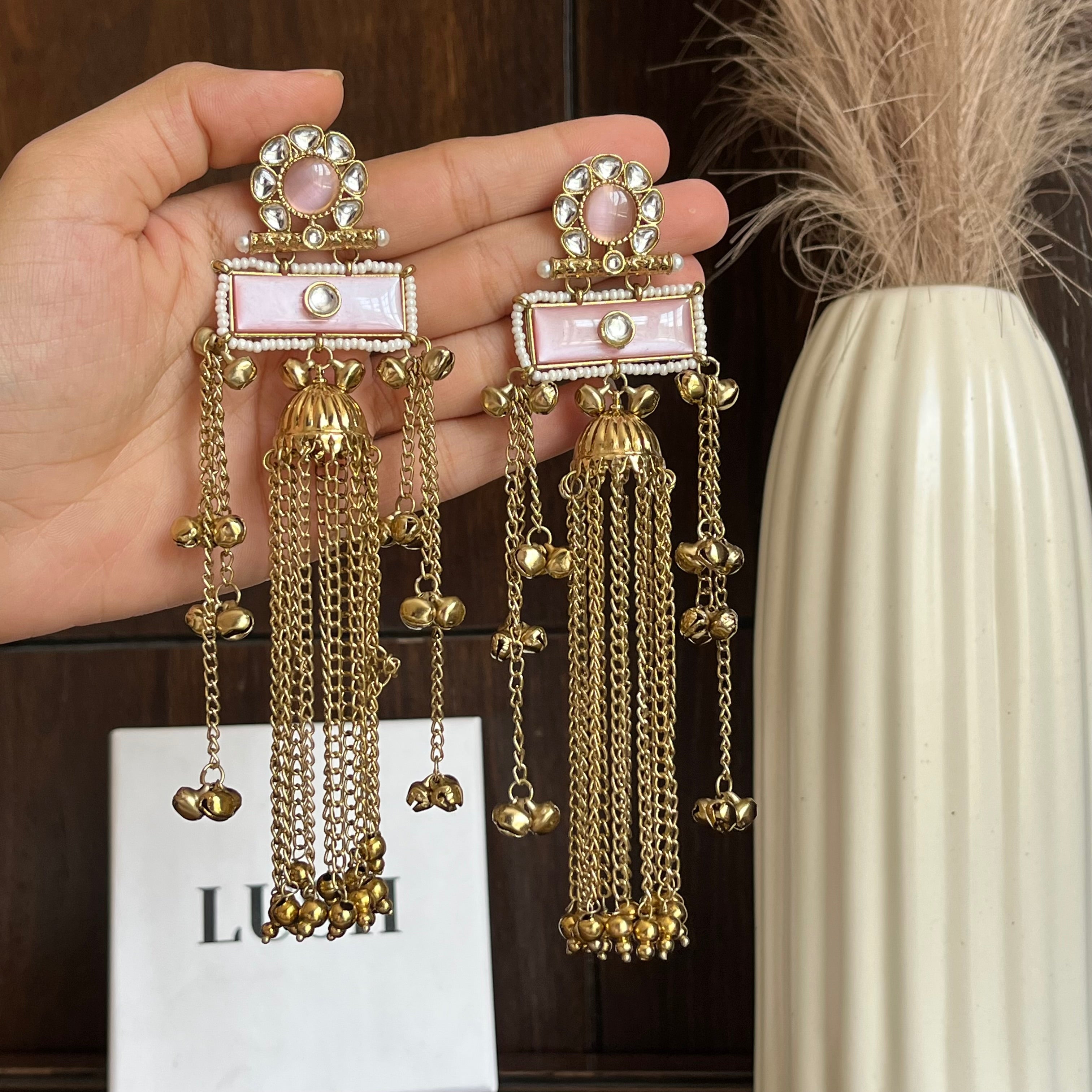 The Cascade Tassel Statement Earrings