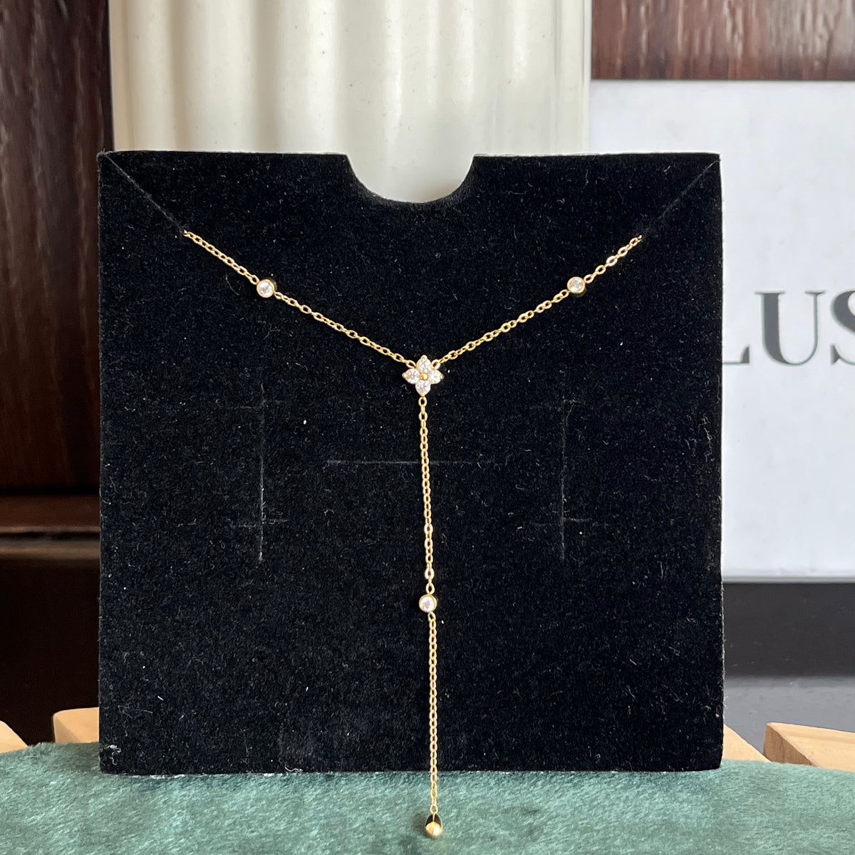 Floral Lariat Necklace