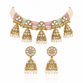 Pastel Jhumka Choker Set